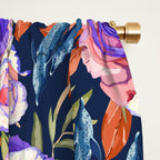 Dark landscape dolphins in the roses Window Curtain Gallery Image 2