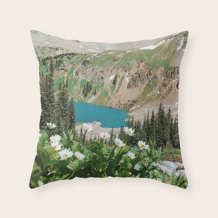 The Blue Lakes of Colorado Throw Pillow Gallery Image 6