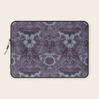 Gothic Halloween Damask - moonlight violet  Laptop Sleeve Gallery Image 1