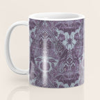 Gothic Halloween Damask - moonlight violet  Coffee Mug Gallery Image 3