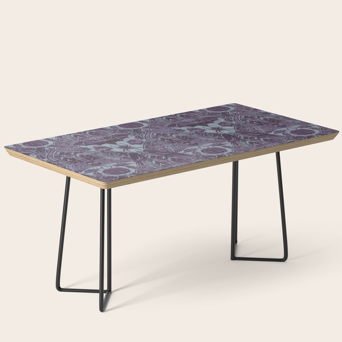 Gothic Halloween Damask - moonlight violet  Coffee Table Gallery Image 1