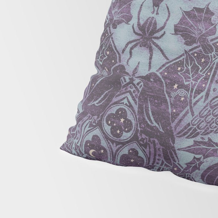 Gothic Halloween Damask - moonlight violet  Pillow Sham Gallery Image 4