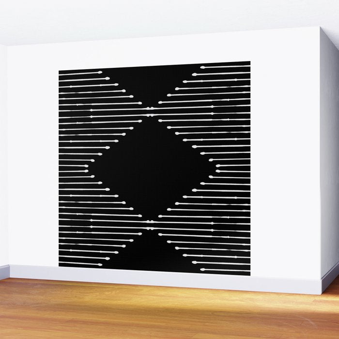 Geo (Black) Wall Mural Gallery Image 2