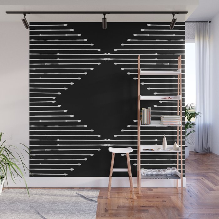 Geo (Black) Wall Mural Gallery Image 1