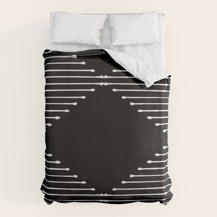 Geo (Black) Duvet Cover Gallery Image 1