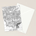 Las Vegas White Map Stationery Card Gallery Image 2