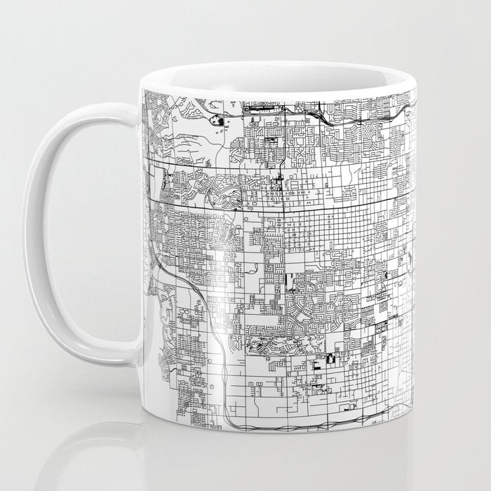 Las Vegas White Map Coffee Mug Gallery Image 3