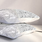 Las Vegas White Map Pillow Sham Gallery Image 3