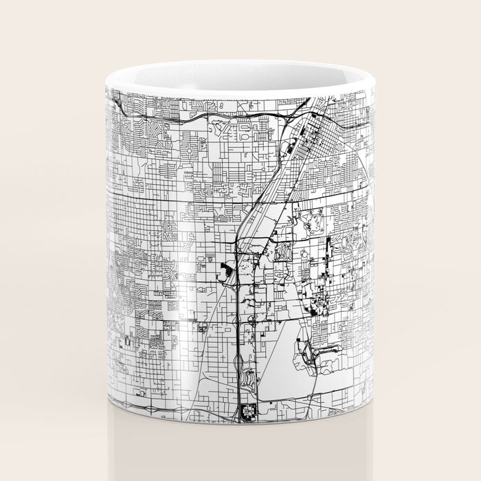 Las Vegas White Map Coffee Mug Gallery Image 4