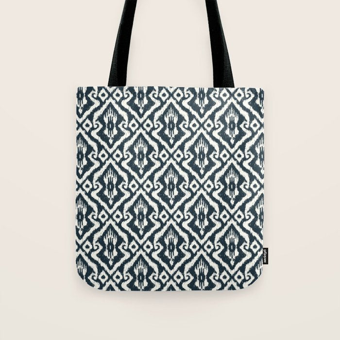 Modern Ikat . Navy Tote Bag Gallery Image 1