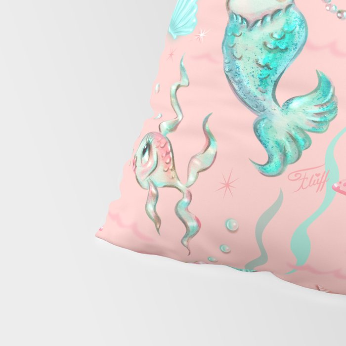 Merkittens with Pearls on blush Pillow Sham Gallery Image 4