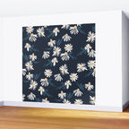 Daisy Florals on Navy Wall Mural Gallery Image 2
