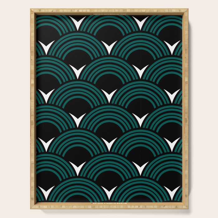 Art Deco Shell Print Serving Tray Gallery Image 1