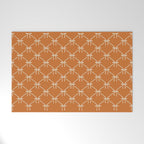 Bows & Ribbons Pattern XV Orange Welcome Mat Gallery Image 1