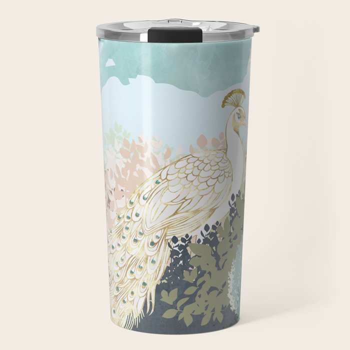 Peacock Garden I Travel Mug Gallery Image 1
