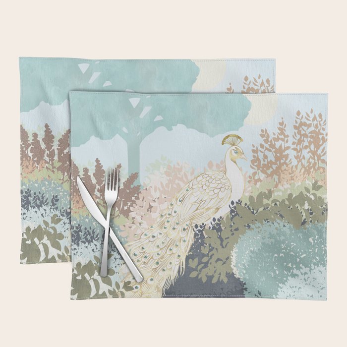 Peacock Garden I Placemat Gallery Image 1