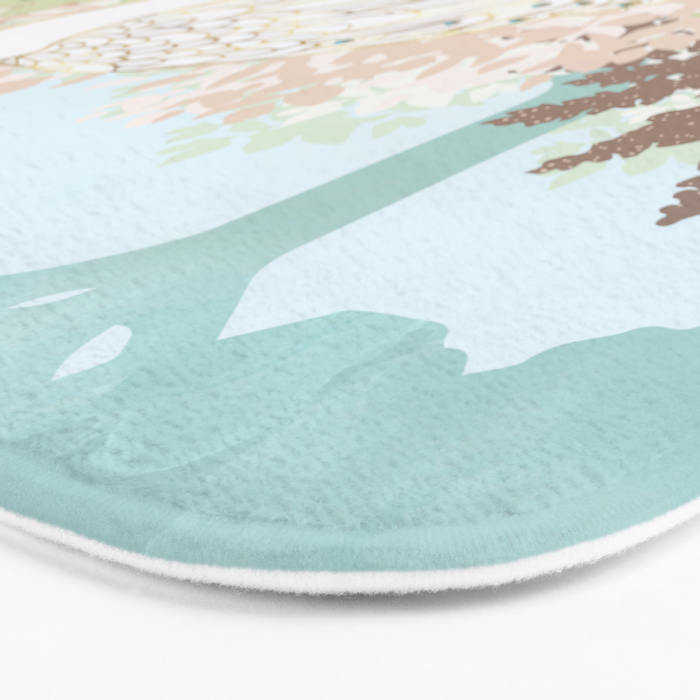Peacock Garden I Bath Mat Gallery Image 3