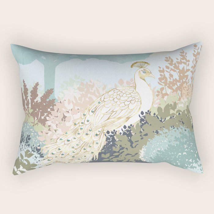 Peacock Garden I Rectangular Pillow Gallery Image 2