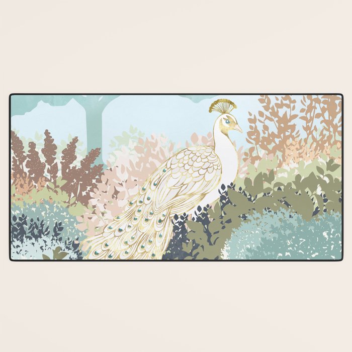 Peacock Garden I Desk Mat Gallery Image 3