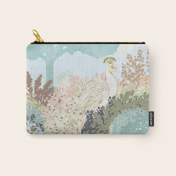 Peacock Garden I Carry All Pouch Gallery Image 1