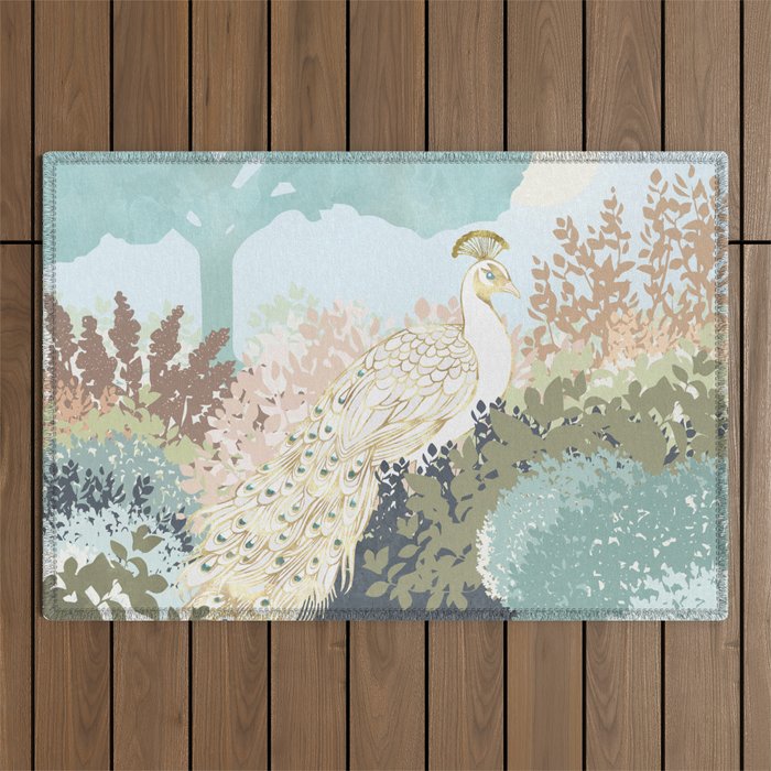 Peacock Garden I Outdoor Rug Gallery Image 1