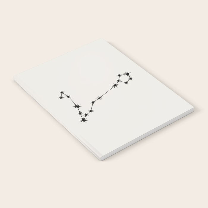Pisces Zodiac Star Constellation Line Art White Notebook Gallery Image 2