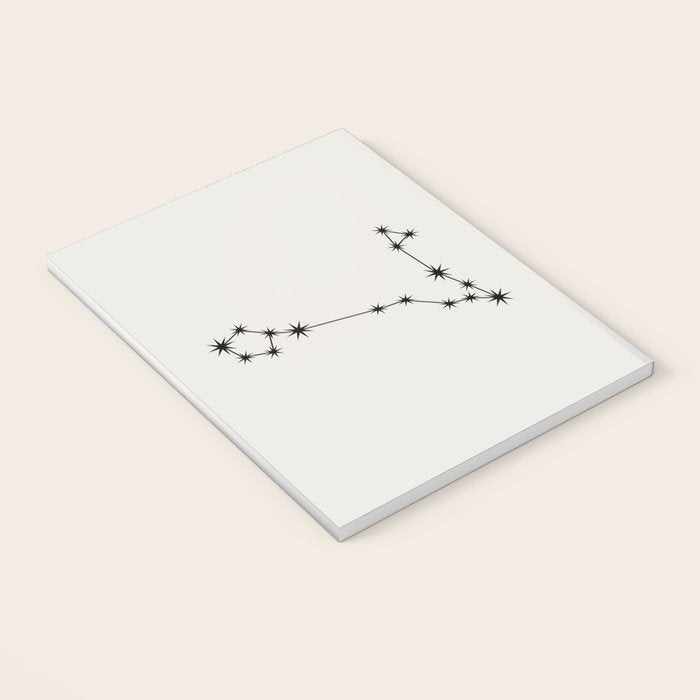 Pisces Zodiac Star Constellation Line Art White Notebook Gallery Image 3
