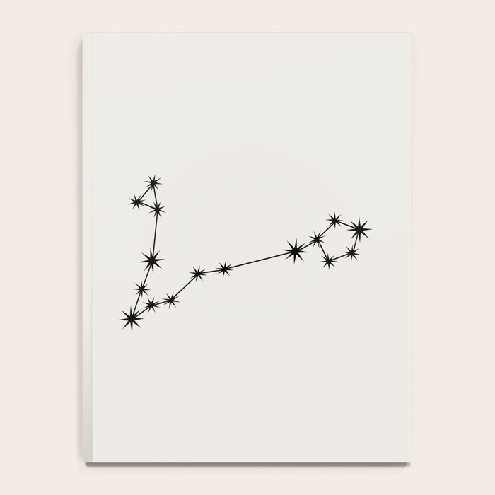 Pisces Zodiac Star Constellation Line Art White Notebook Gallery Image 4