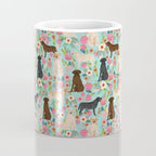 Labrador Retriever dog breed floral pattern for dog lover chocolate lab golden retriever labradors Coffee Mug Gallery Image 4