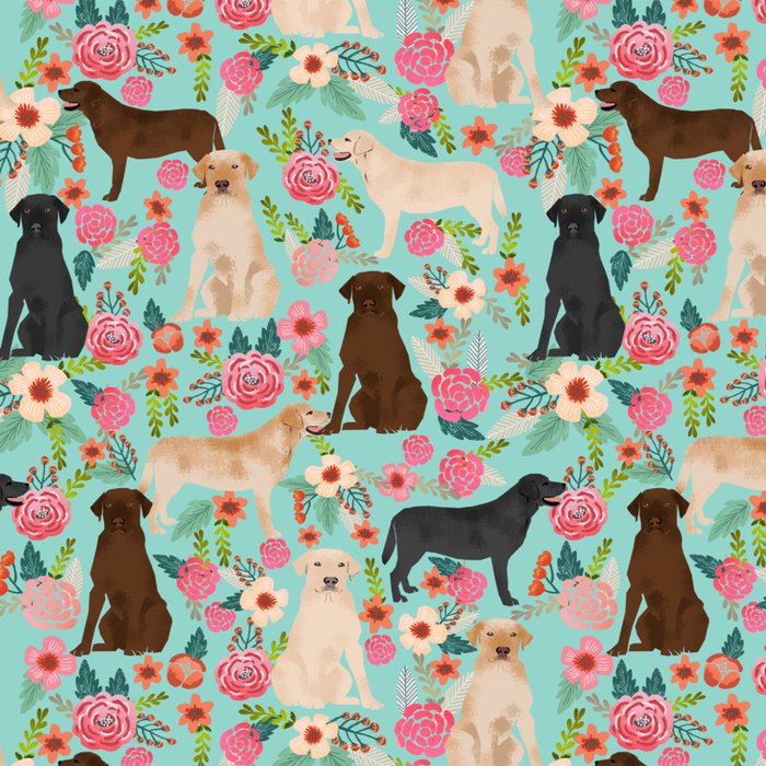 Labrador Retriever dog breed floral pattern for dog lover chocolate lab golden retriever labradors Coffee Mug Gallery Image 2