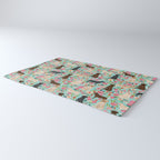 Labrador Retriever dog breed floral pattern for dog lover chocolate lab golden retriever labradors Rug Gallery Image 3