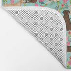 Labrador Retriever dog breed floral pattern for dog lover chocolate lab golden retriever labradors Bath Mat Gallery Image 2
