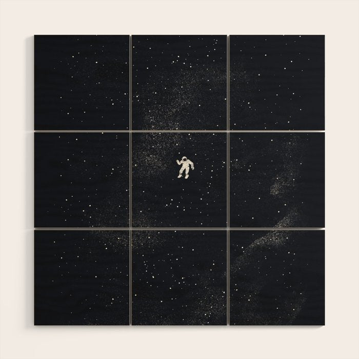 Gravity - Dark Blue Wood Wall Art Gallery Image 1