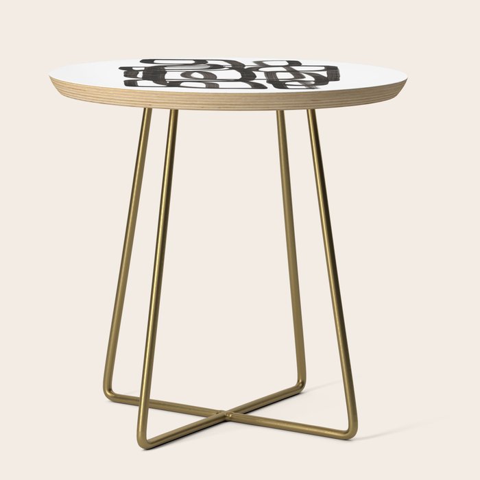 'Writing On The Wall' Mid Century Modern Fun Abstract Shapes  Side Table Gallery Image 1