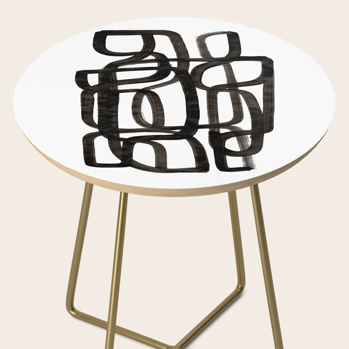 'Writing On The Wall' Mid Century Modern Fun Abstract Shapes  Side Table Gallery Image 2
