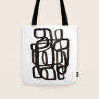 'Writing On The Wall' Mid Century Modern Fun Abstract Shapes  Tote Bag Gallery Image 1