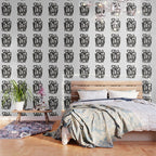 'Writing On The Wall' Mid Century Modern Fun Abstract Shapes  Wallpaper Gallery Image 3