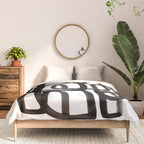 'Writing On The Wall' Mid Century Modern Fun Abstract Shapes  Comforter Gallery Image 3