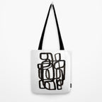 'Writing On The Wall' Mid Century Modern Fun Abstract Shapes  Tote Bag Gallery Image 2