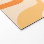 Retro Liquid Swirl Abstract Pattern Square Tangerine Orange Tones Welcome Mat Gallery Image 2