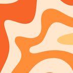 Retro Liquid Swirl Abstract Pattern Square Tangerine Orange Tones Coffee Mug Gallery Image 2