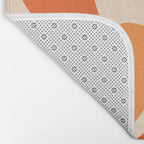 Retro Liquid Swirl Abstract Pattern Square Tangerine Orange Tones Bath Mat Gallery Image 2