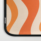 Retro Liquid Swirl Abstract Pattern Square Tangerine Orange Tones Laptop Sleeve Gallery Image 3
