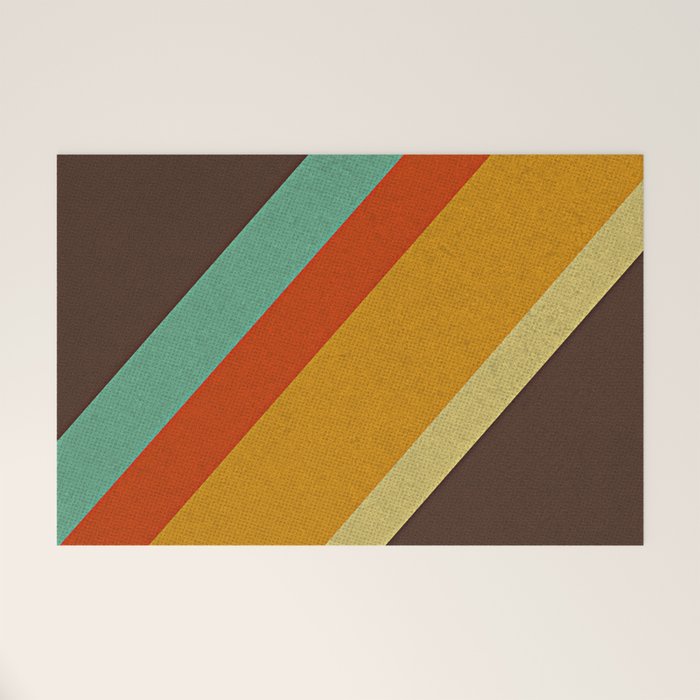 Retro 70s Color Palette Welcome Mat Gallery Image 1