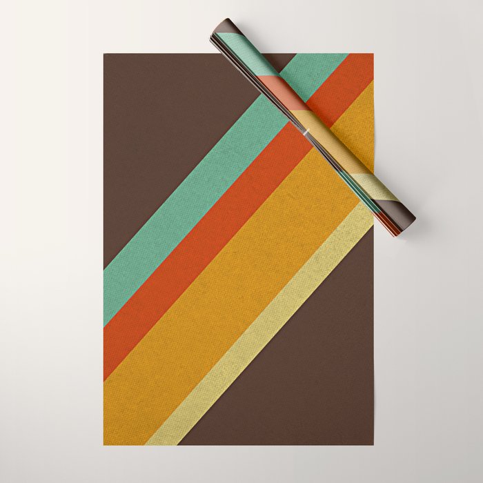 Retro 70s Color Palette Wrapping Paper Gallery Image 1