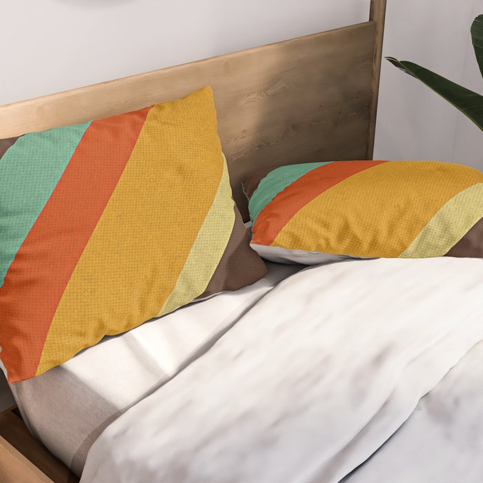 Retro 70s Color Palette Pillow Sham Gallery Image 2