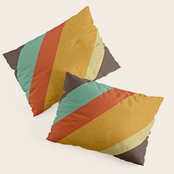 Retro 70s Color Palette Pillow Sham Gallery Image 1