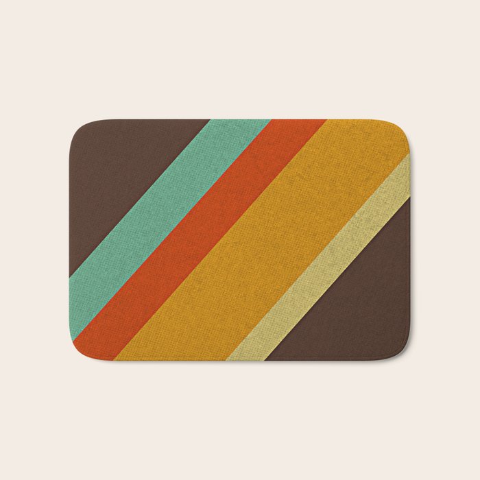 Retro 70s Color Palette Bath Mat Gallery Image 1