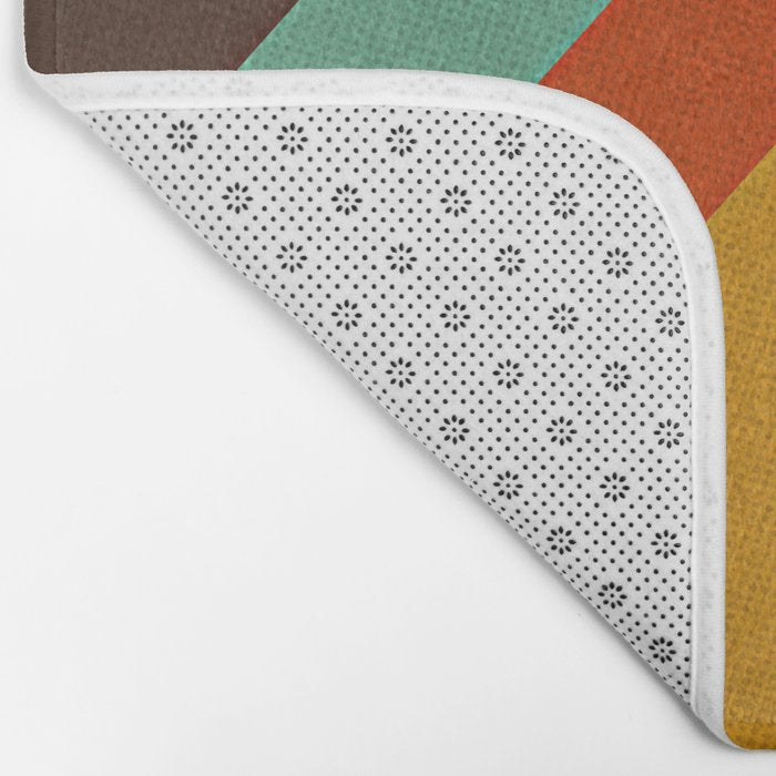 Retro 70s Color Palette Bath Mat Gallery Image 2