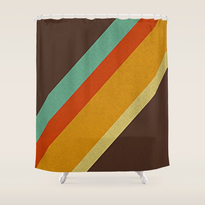 Retro 70s Color Palette Shower Curtain Gallery Image 1